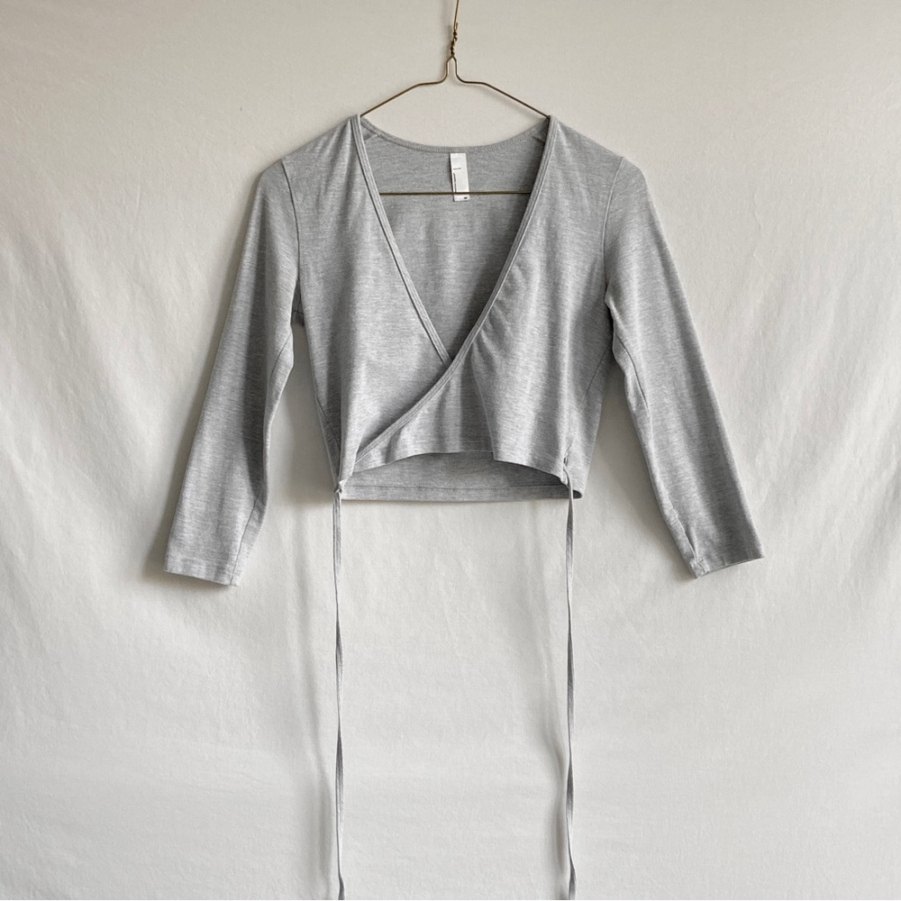American Apparel wrap crop long sleeve